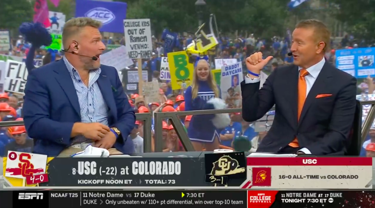 Pat McAfee and Kirk Herbstreit on College GameDay