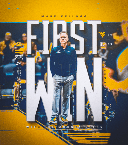 WVU women's basketball HC Mark Kellogg First Win at WVU