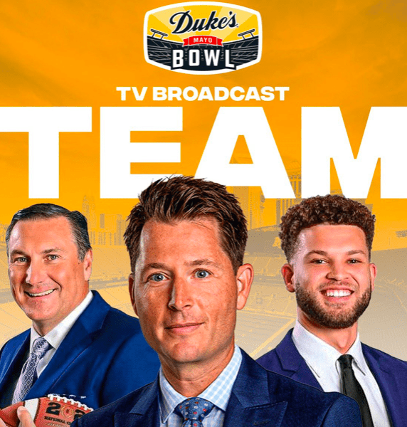 Duke's Mayo Bowl broadcast crew