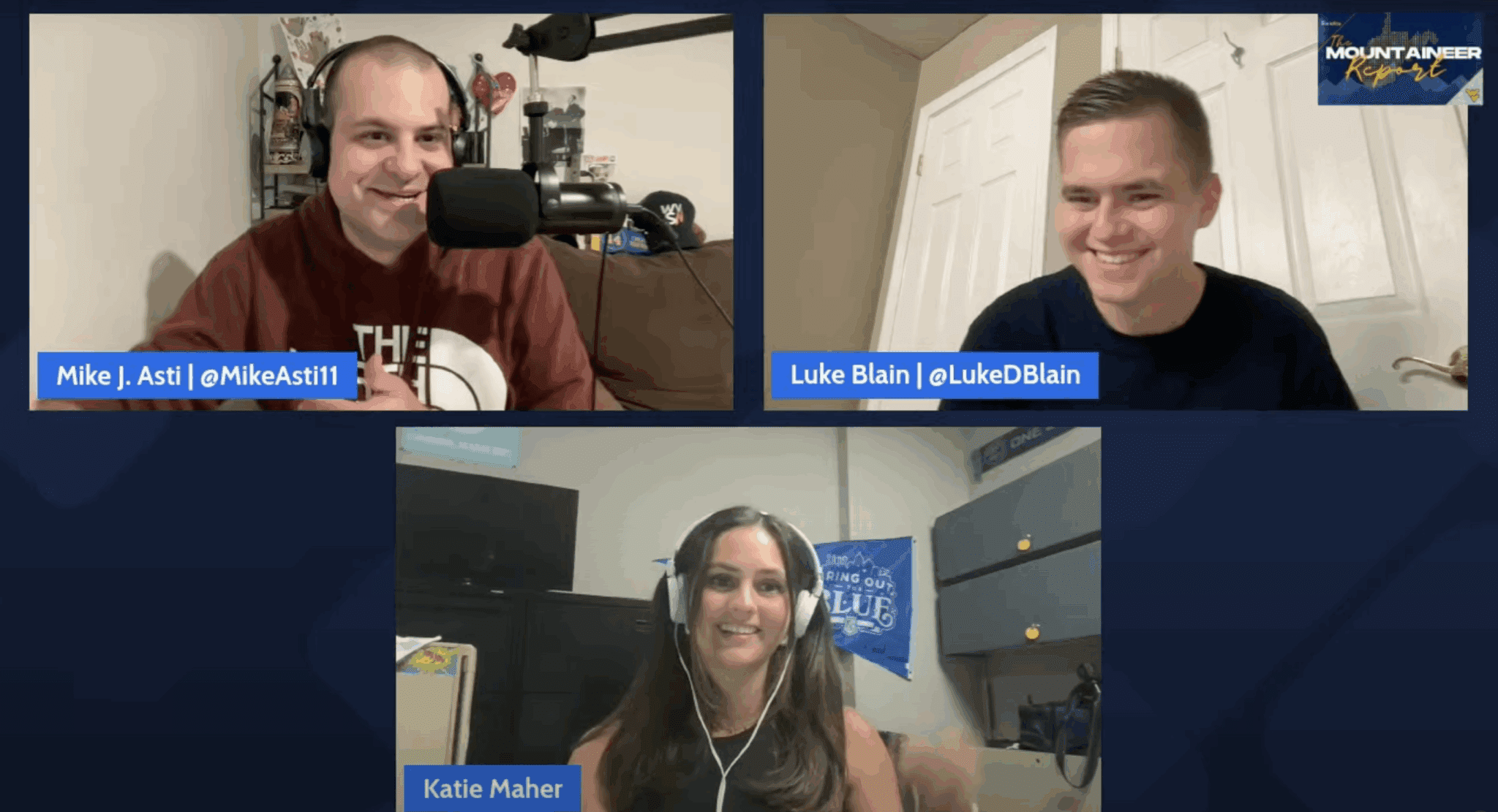Mike Asti and Luke Blain with Katie Maher previewing WVU at Kansas on Mountaineer Report