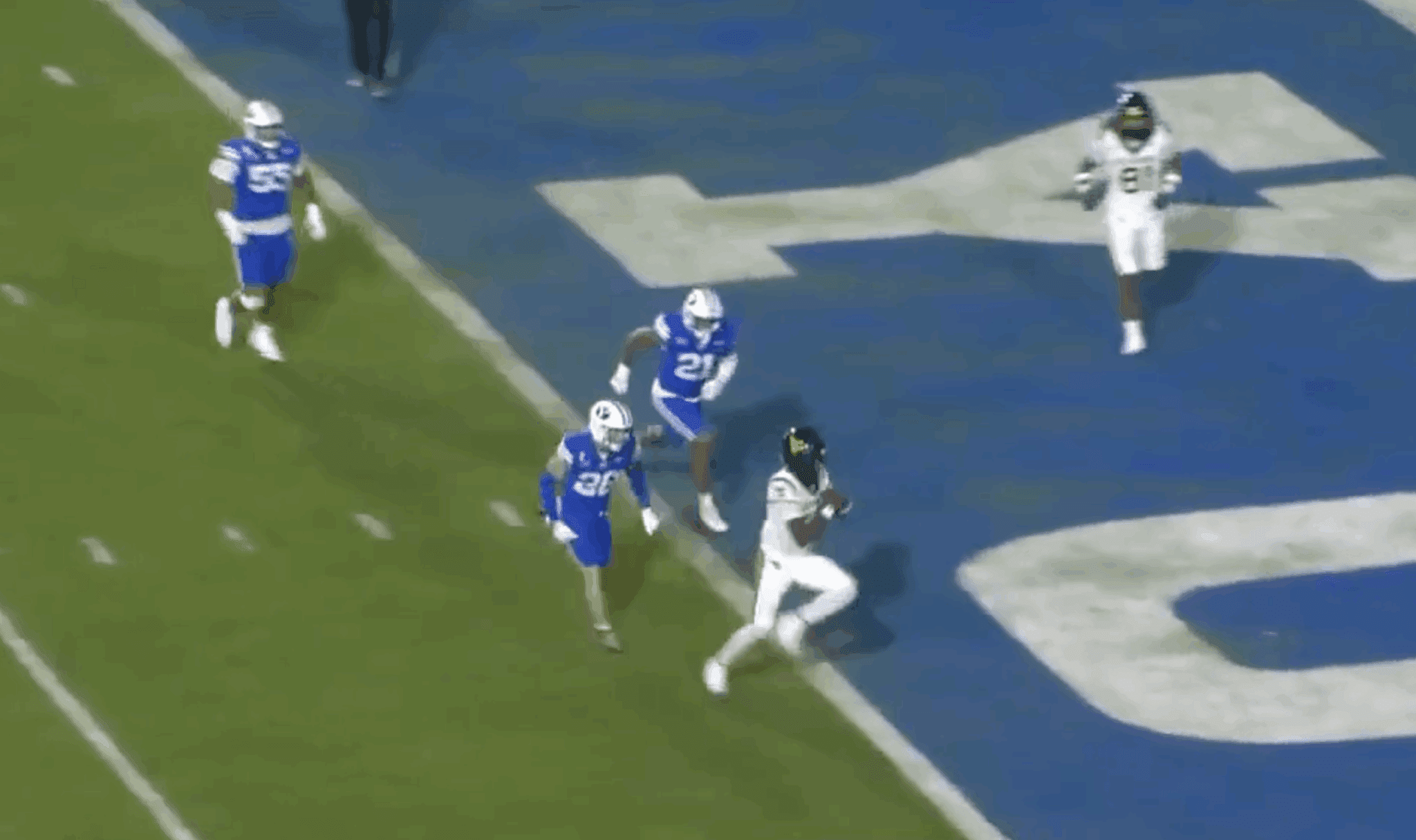 WVU Football QB Khalil Wilkins TD run at BYU