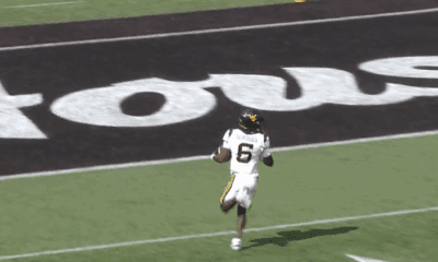 WVU Football Jordan Scruggs pick-6 at Houston