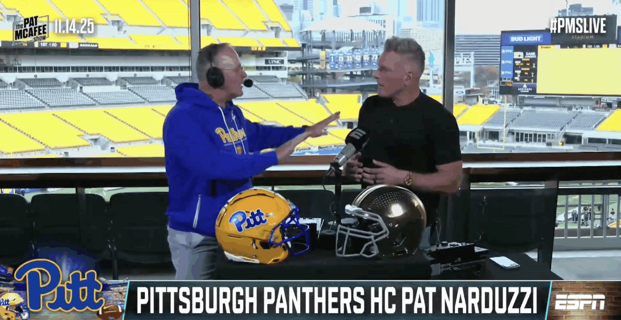 Pat McAfee and Pat Narduzzi