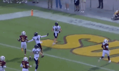 WVU Football Jeff Weimer touchdown catch at ASU