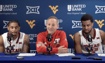 Texas Tech head coach Grant McCasland and players