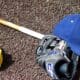 WVU baseball equipment lays on the warning track at North Carolina's Boshamer Stadium on Thursday, June 6, 2024. (Mitchell Northam, WV Sports Now)