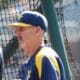WVU baseball head coach Randy Mazey before the Mountaineers played the Tar Heels in the NCAA Tournament Super Regionals on Friday, June 7, 2024, at Boshamer Stadium in Chapel Hill, N.C. (Mitchell Northam / WV Sports Now)