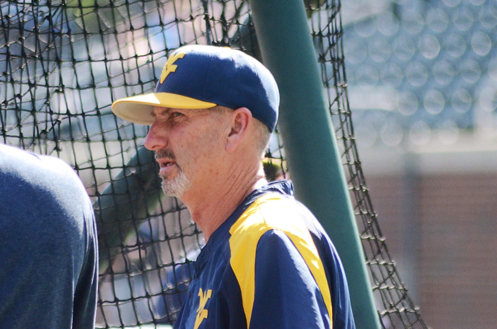 WVU baseball head coach Randy Mazey before the Mountaineers played the Tar Heels in the NCAA Tournament Super Regionals on Friday, June 7, 2024, at Boshamer Stadium in Chapel Hill, N.C. (Mitchell Northam / WV Sports Now)