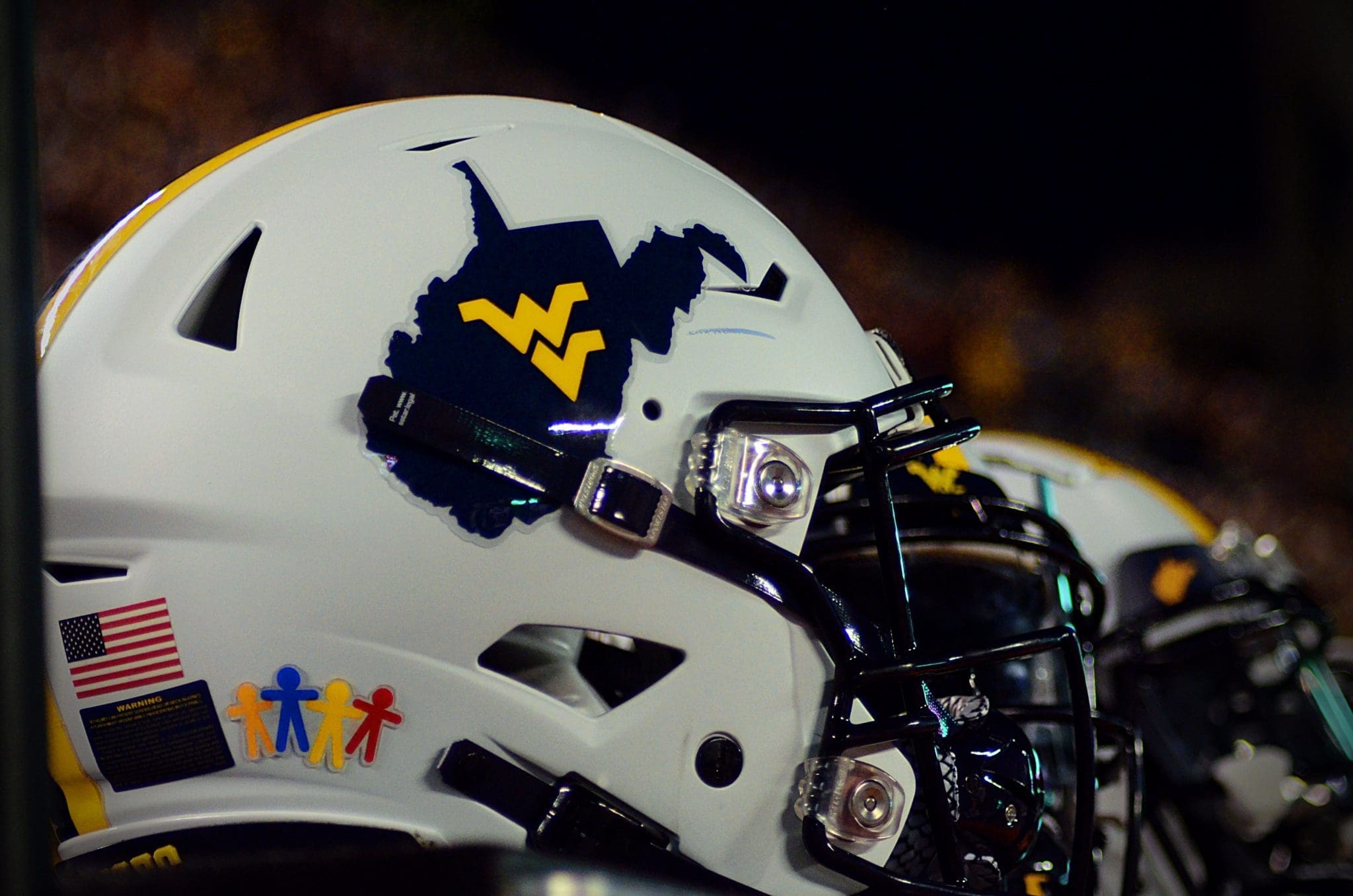 WVU football White helmet