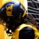 WVU Football safety Aubrey Burks walks into the locker room before the Duke's Mayo Bowl on Dec. 27, 2023 at Bank of America Stadium in Charlotte, N.C. (Mitchell Northam / WV Sports Now)