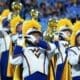 WVU band performs before the Duke's Mayo Bowl on Dec. 27, 2023 at Bank of America Stadium in Charlotte, N.C. (Mitchell Northam / WV Sports Now)