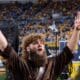 WVU Mountaineer mascot fires up the crowd at the Duke's Mayo Bowl on Dec. 27, 2023 at Bank of America Stadium in Charlotte, N.C. (Mitchell Northam / WV Sports Now)
