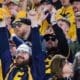 West Virginia fans cheer at the Duke's Mayo Bowl on Dec. 27, 2023 at Bank of America Stadium in Charlotte, N.C. (Mitchell Northam / WV Sports Now)