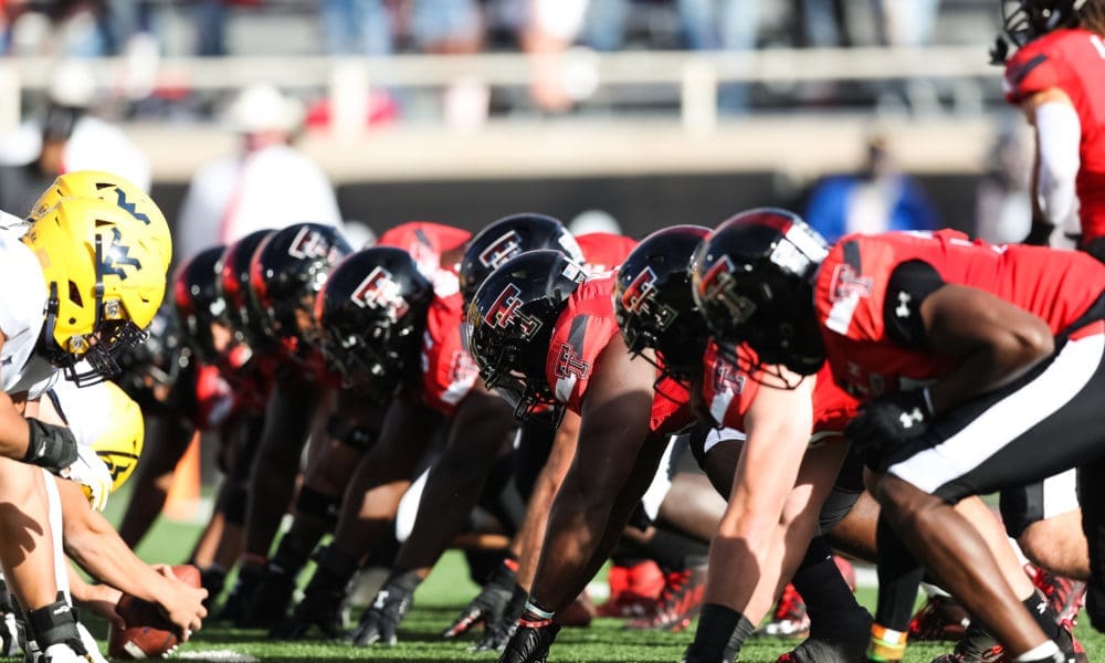 WVU Football vs. Texas Tech line of scrimmage