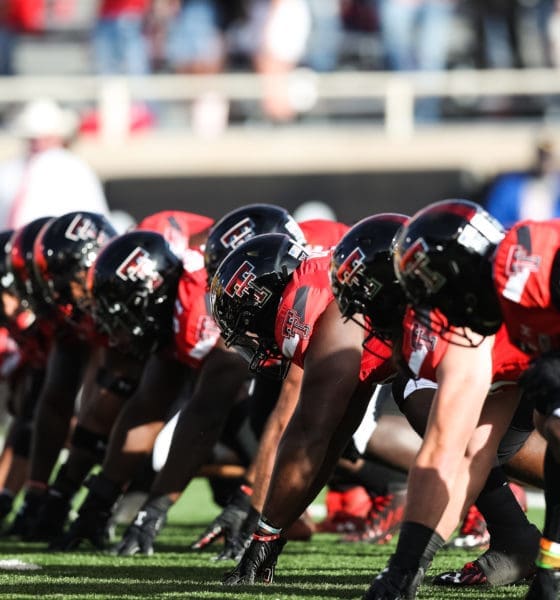 WVU Football vs. Texas Tech line of scrimmage