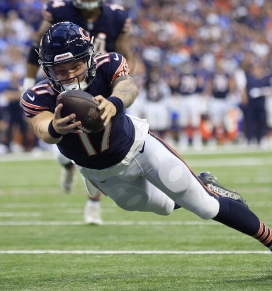 Tyson Bagent with Bears