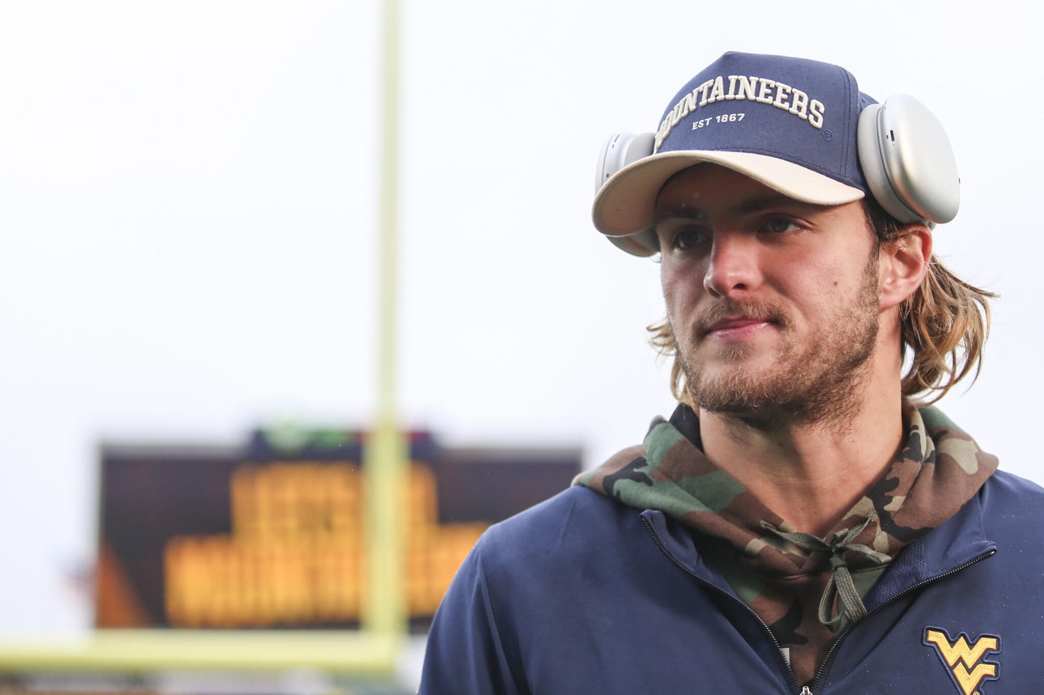WVU Football QB Garrett Greene with hat