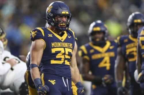 WVU Football LB Reid Carrico against UCF