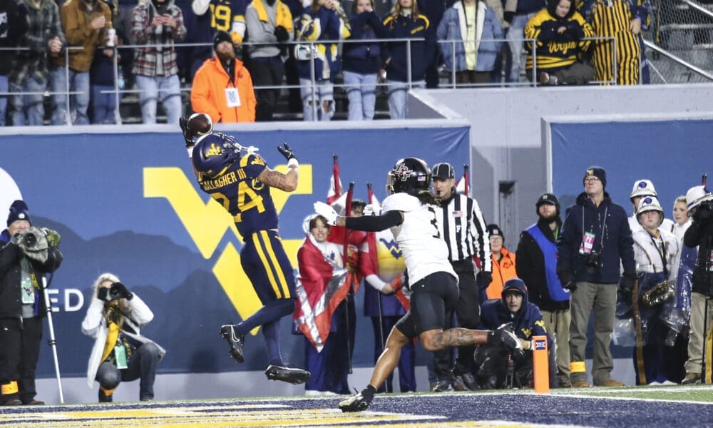 WVU Football WR Rodney Gallagher TD catch
