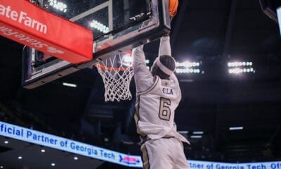 WVU Basketball center Mouhamed Sylla dunking