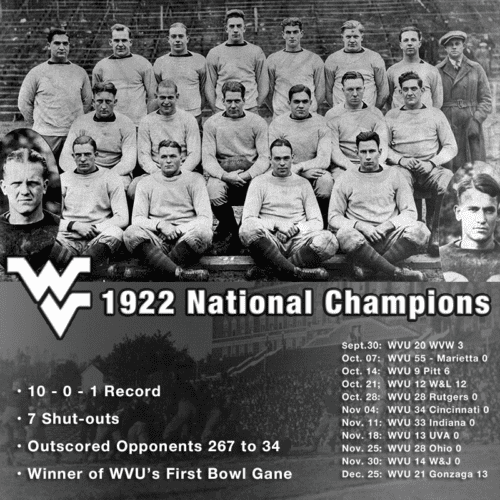 WVU 1922 Champs