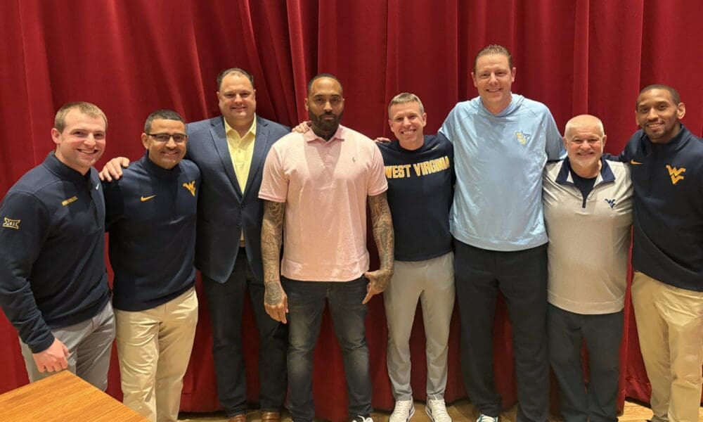 WVU Alumni like Drew Schifino with Ross Hodge