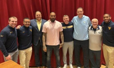 WVU Alumni like Drew Schifino with Ross Hodge