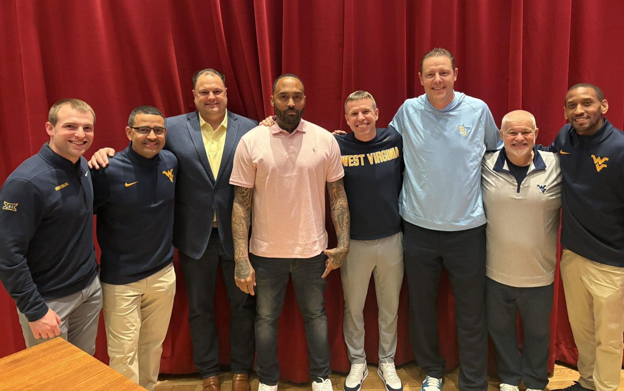 WVU Alumni like Drew Schifino with Ross Hodge