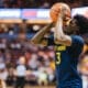 WVU Basketball Honor Huff shooting against Clemson