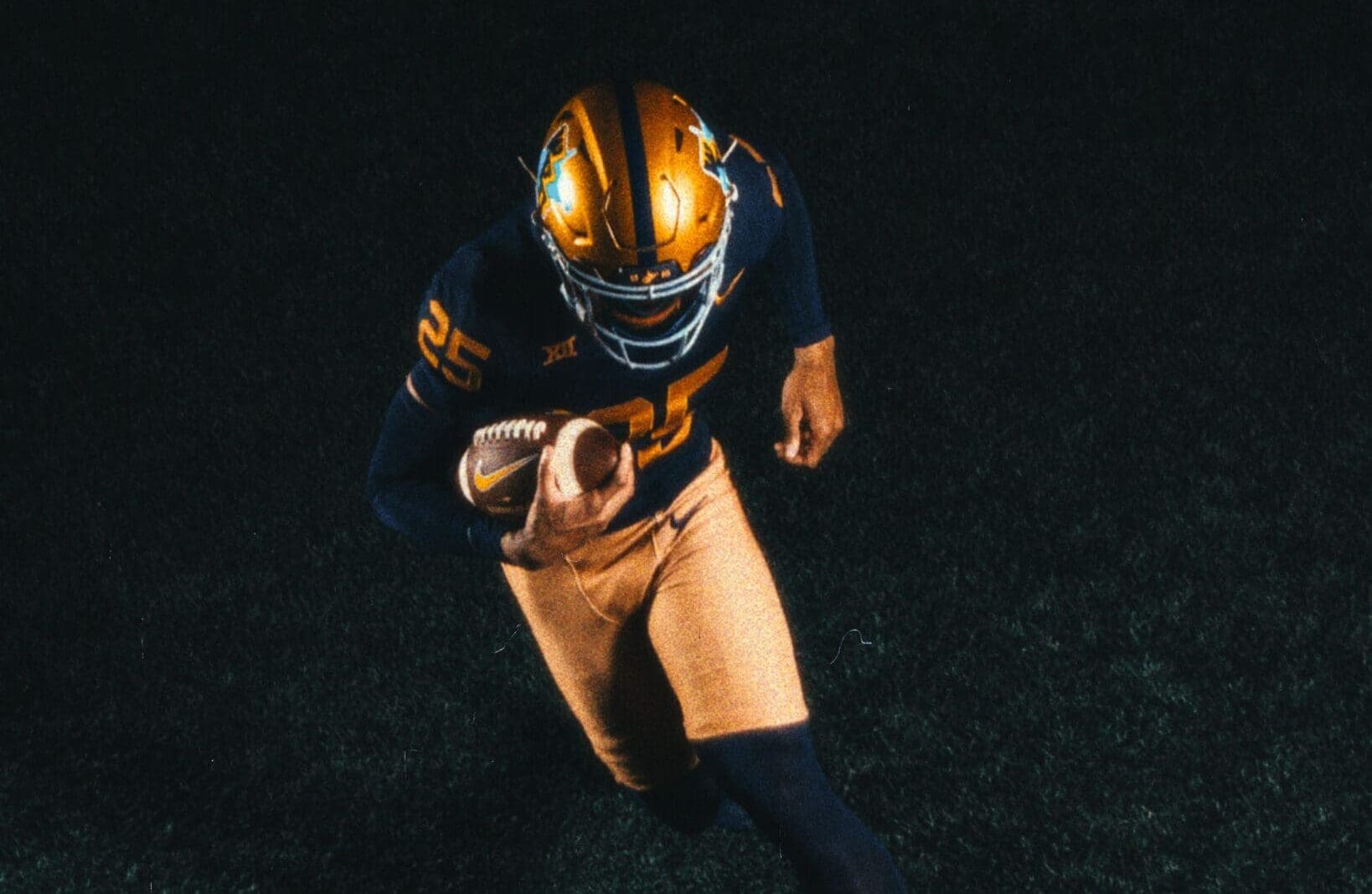 WVU Football 1965 Throwback Uniform Running