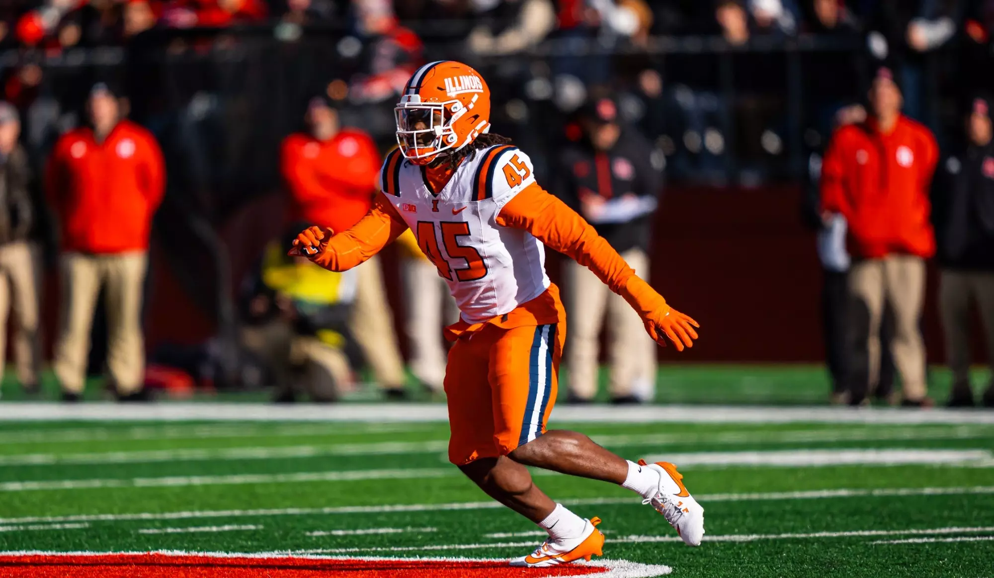 WVU Football LB Malachi Hood with Illinois