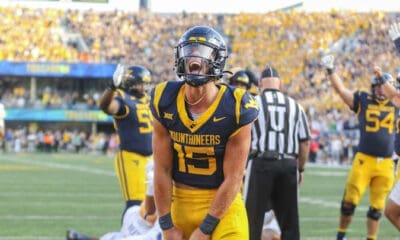 WVU Football QB Scotty Fox after touchdown against Pitt