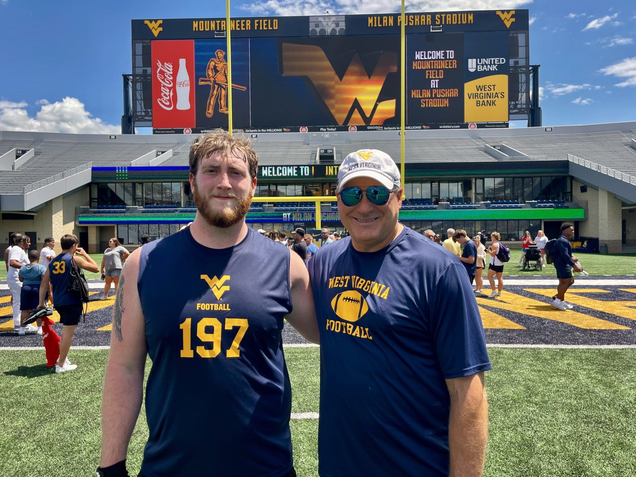 WVU Football recruit Gavyn Combs and Rich Rodriguez
