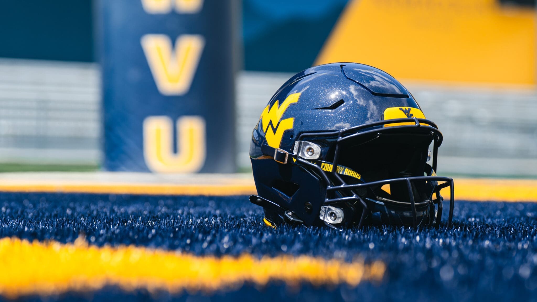 WVU Football Glossy Helmet