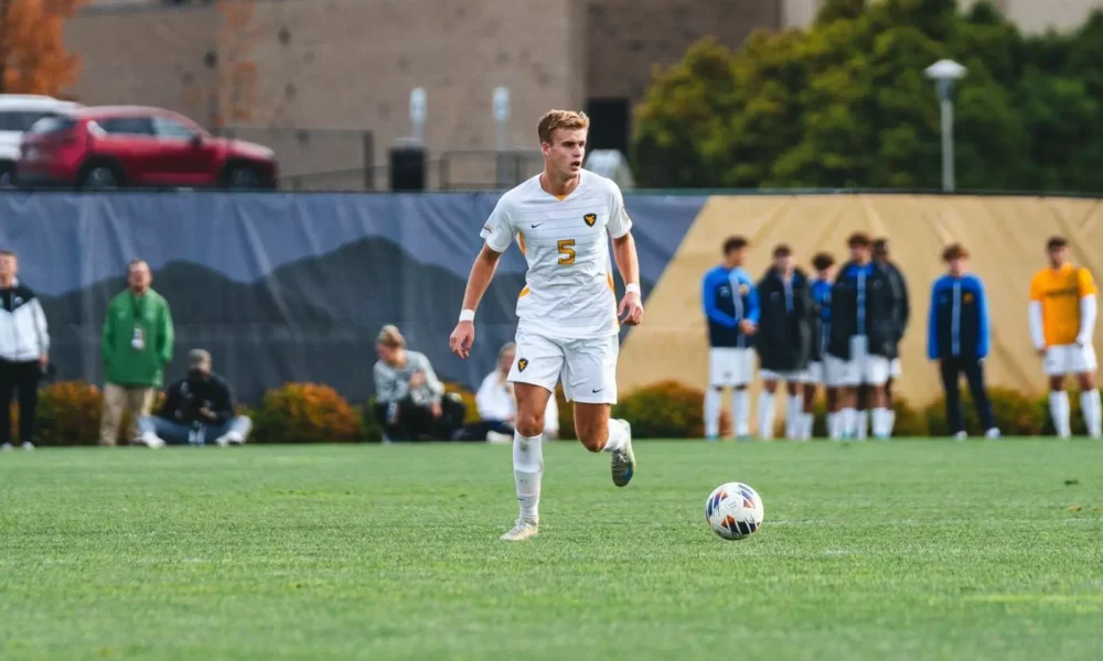 WVU soccer player Max Broughton