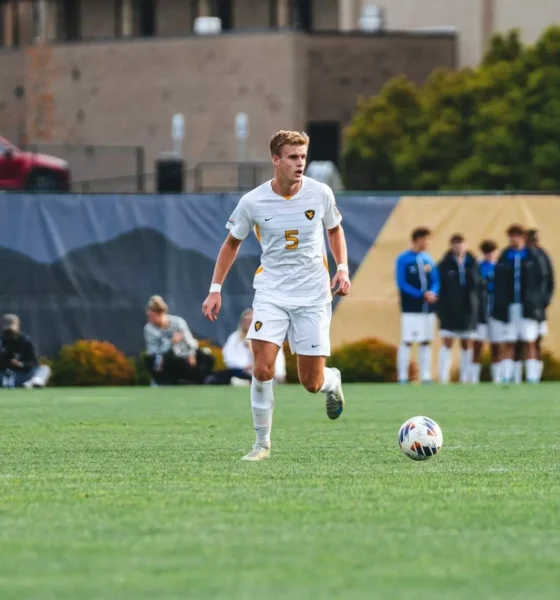 WVU soccer player Max Broughton