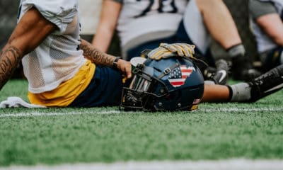 WVU football US flag helmet