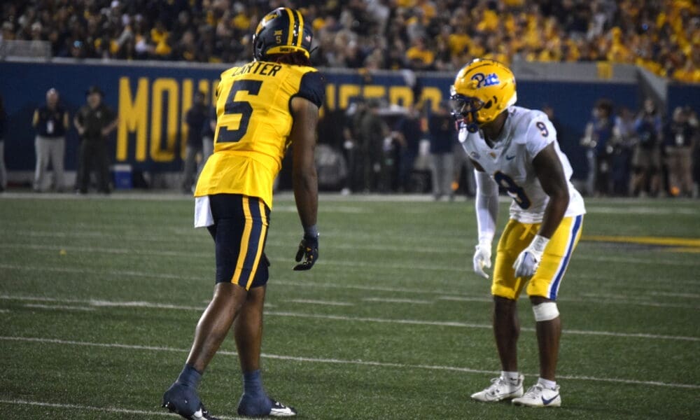 WVU Football WR Devin Carter against Pitt