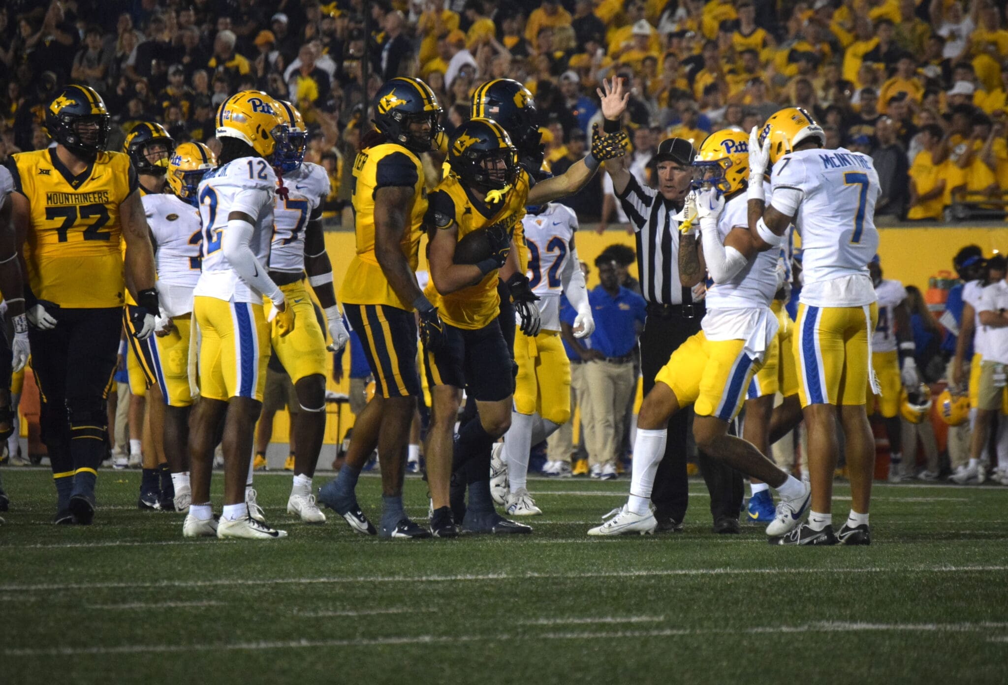 WVU Football Offense against Pitt in Backyard Brawl