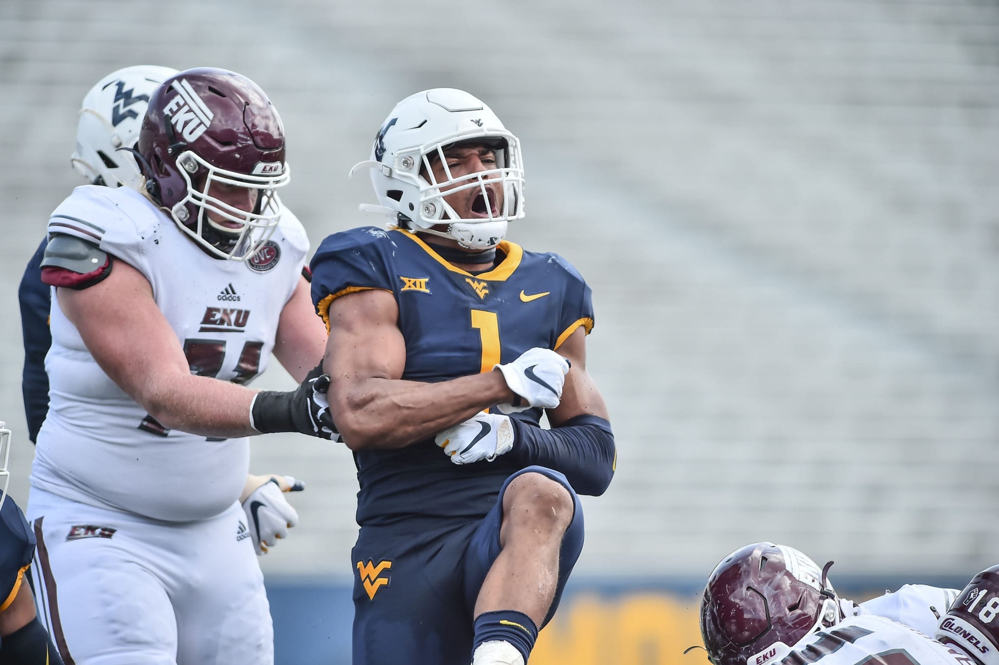 Browns LB Tony Fields with WVU