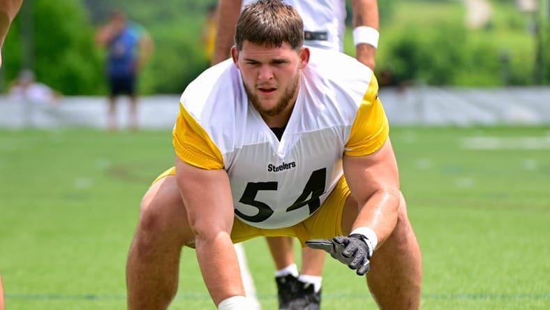 Zach Frazier at Steelers camp