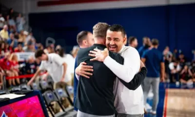 WVU Basketball Ross Hodge with Johnny Estelle