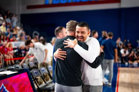 WVU Basketball Ross Hodge with Johnny Estelle