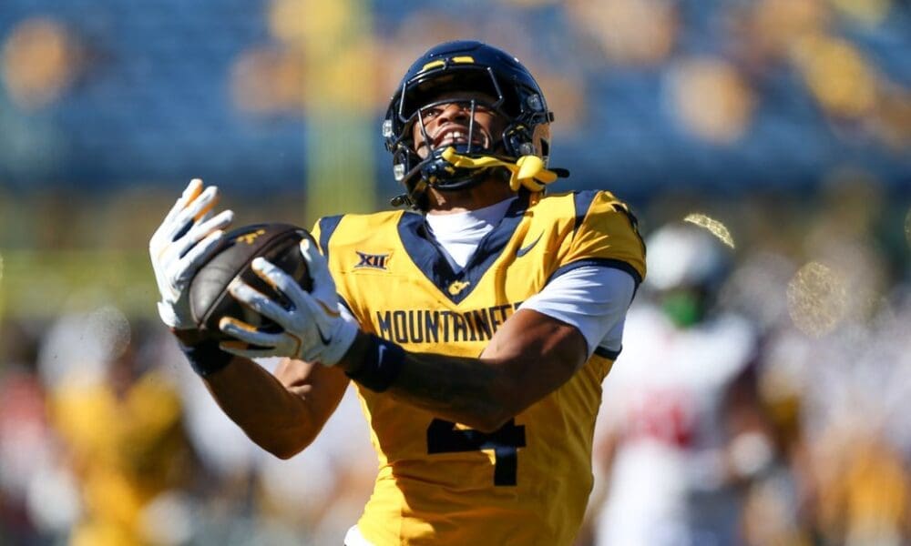 WVU Football WR Cam Vaughn catches a touchdown against RMU