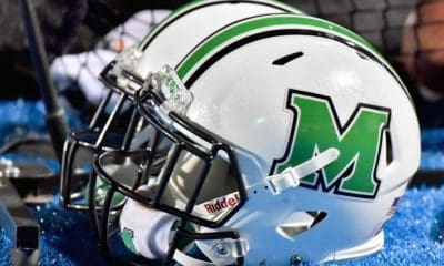 Marshall Football helmet stock